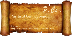 Perlmutter Csongor névjegykártya